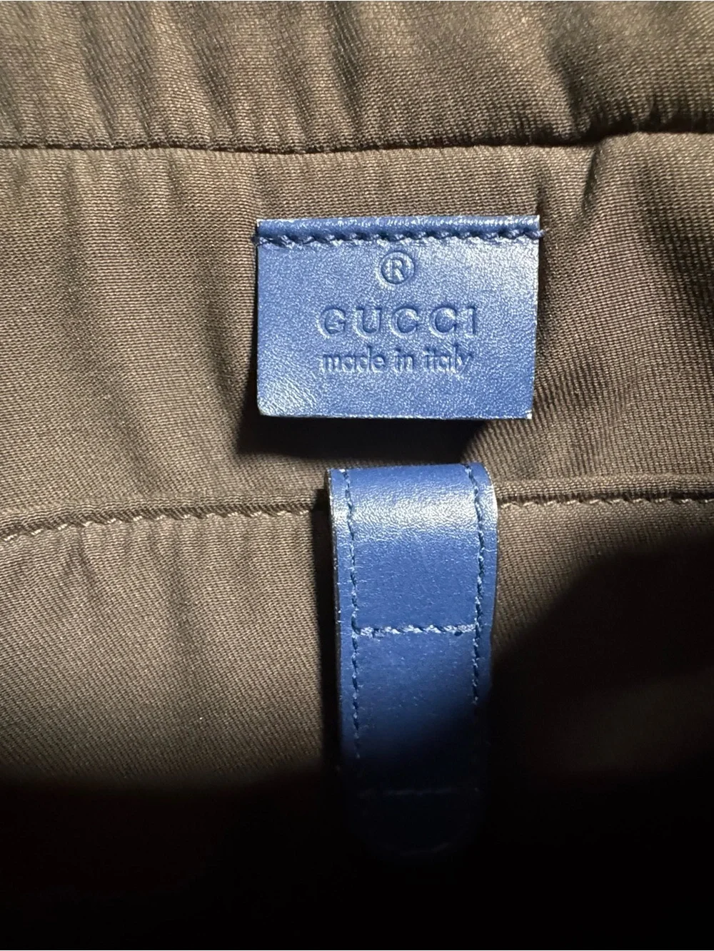 Gucci Blue Embossed Leather Briefcase